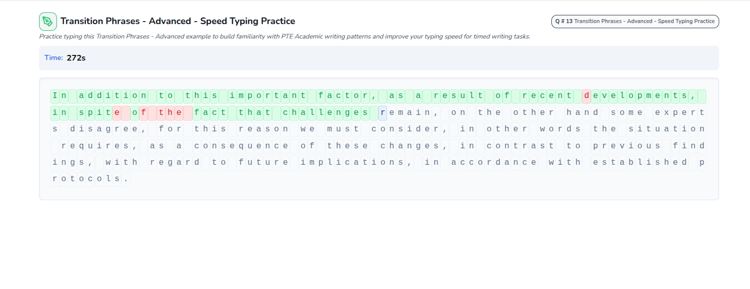 Speed Typing Practice